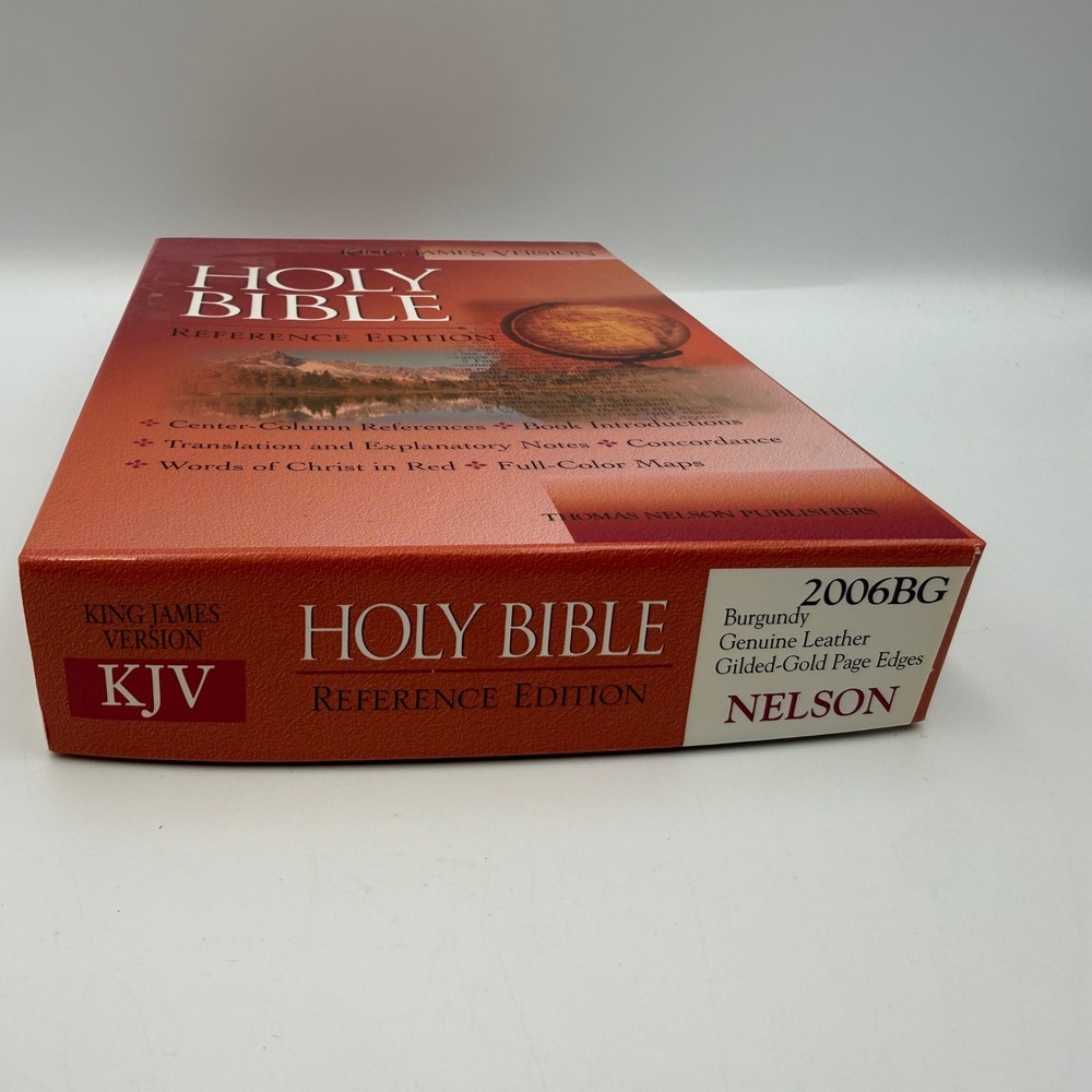 Thomas Nelson KJV Holy Bible Reference Edition Burgundy Genuine Leather 2006BG - Picture 2 of 7